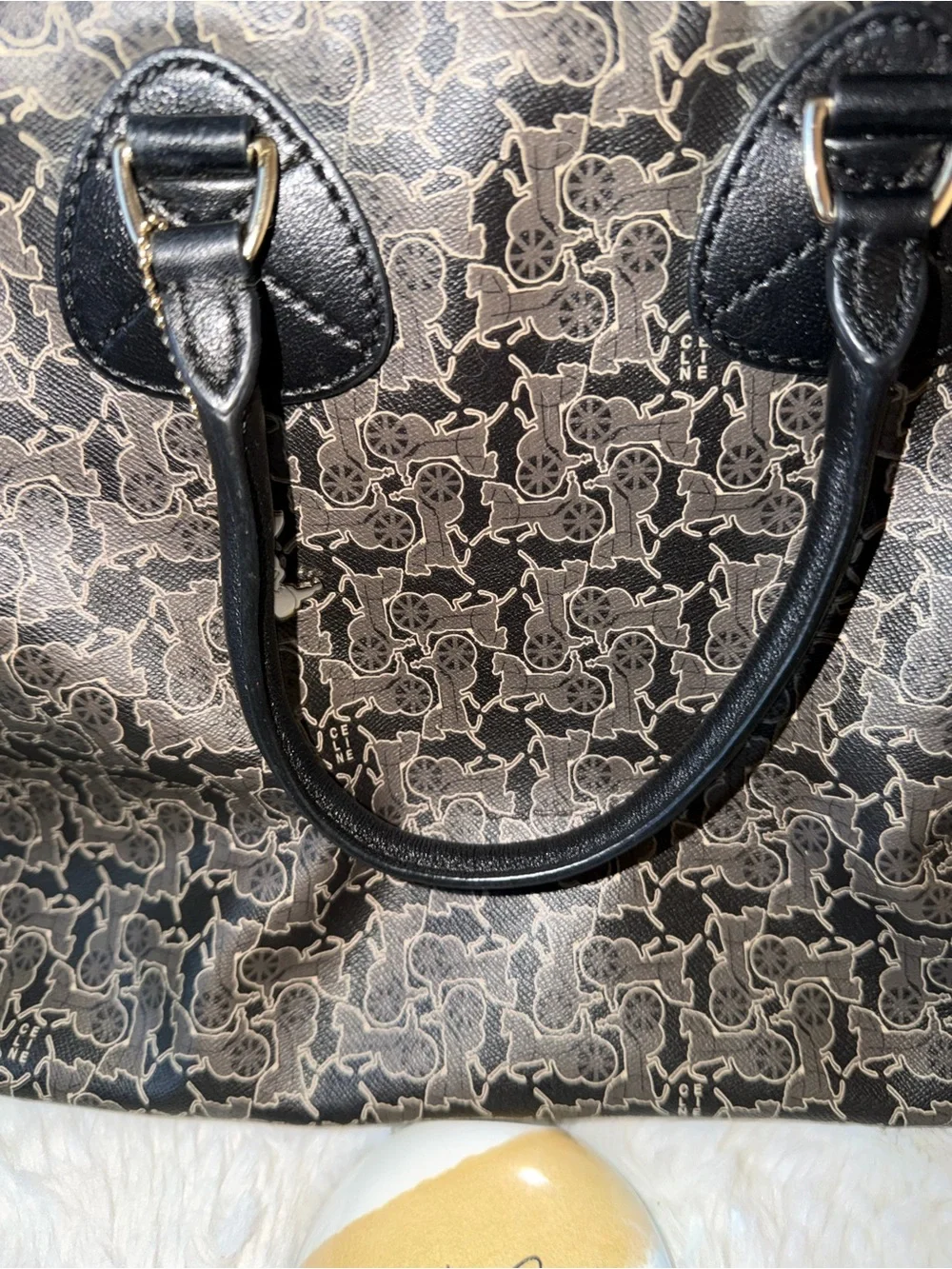 Celine Logo Coated Canvas Tote Bag- BEAUTIFUL CONDITION